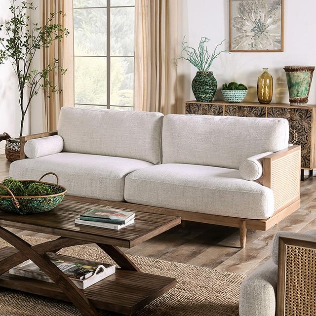 ALESUND Sofa, Beige/Light Oak, Natural & Brown - California Furniture (Coachella, CA)