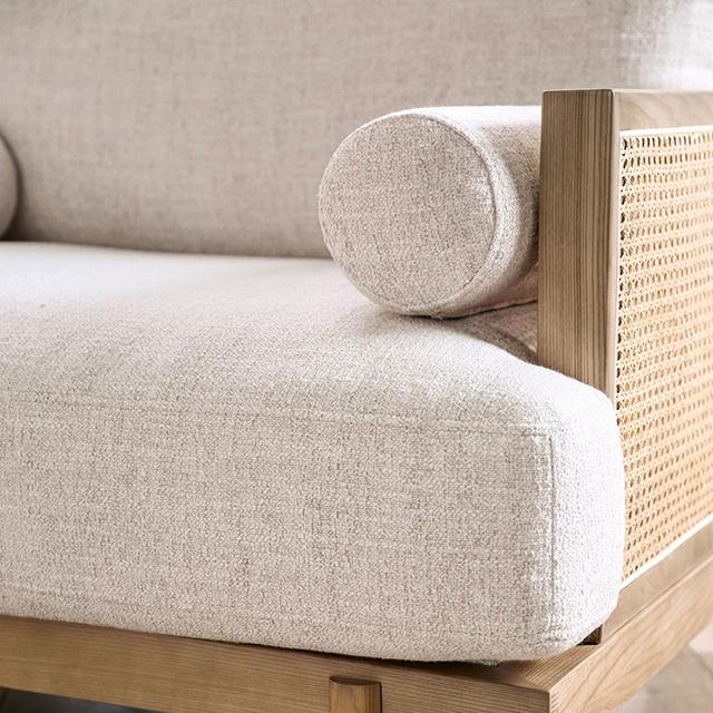 ALESUND Sofa, Beige/Light Oak, Natural & Brown - California Furniture (Coachella, CA)