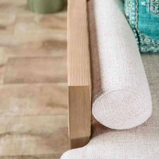 ALESUND Chair, Beige/Light Oak Natural & Brown - California Furniture (Coachella, CA)