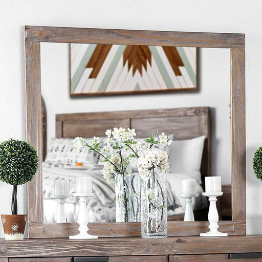 Wynton Weathered Light Oak Mirror - California Furniture (Coachella, CA)