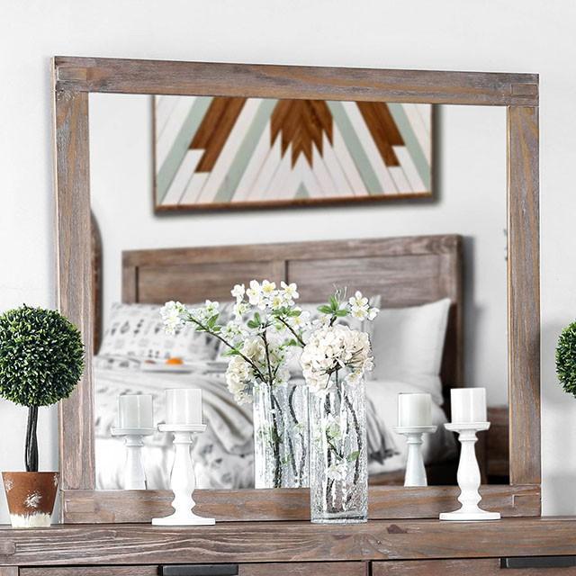 Wynton Weathered Light Oak Mirror - California Furniture (Coachella, CA)
