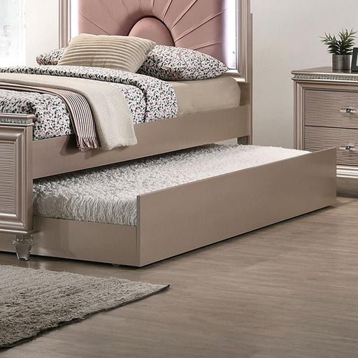 ALLIE Trundle Beige & Rose Gold - California Furniture (Coachella, CA)