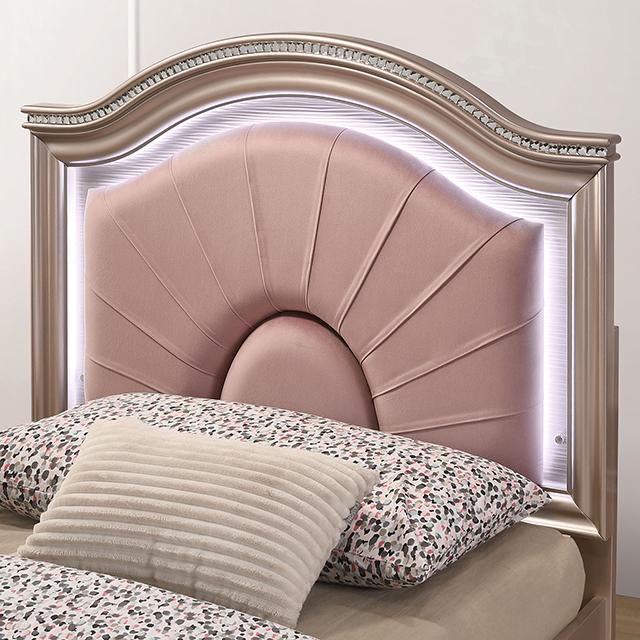 ALLIE Twin & Full Rose Gold Bed - California Furniture (Coachella, CA)