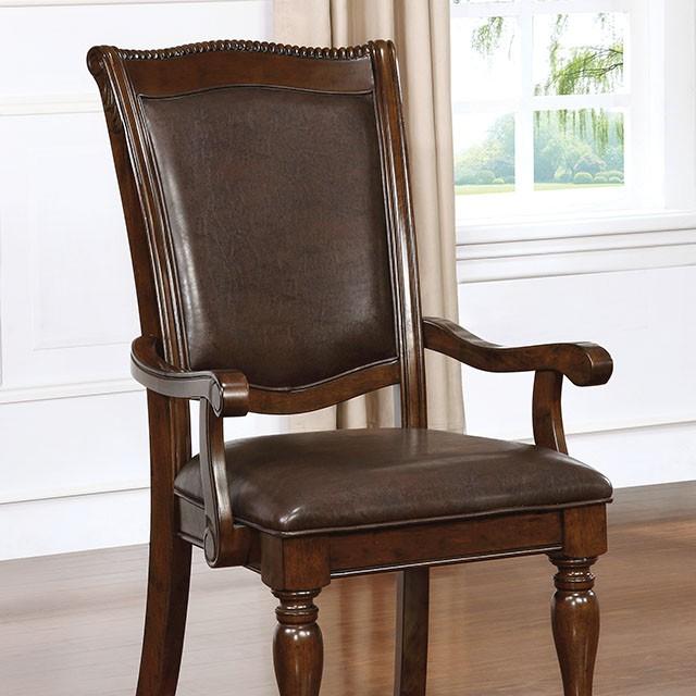 Alpena Brown Cherry/Espresso Arm Chair & Side Chair (2/CTN) - California Furniture (Coachella, CA)