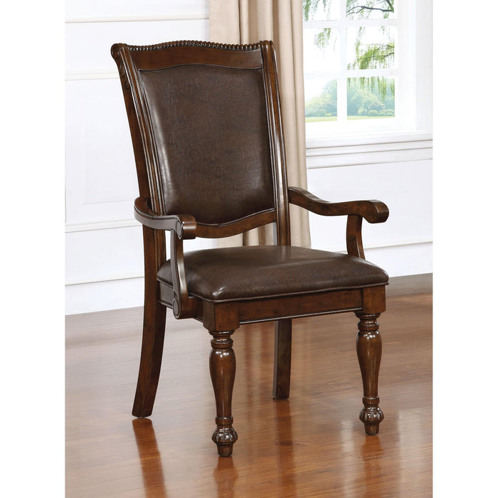 Alpena Brown Cherry/Espresso Arm Chair & Side Chair (2/CTN) - California Furniture (Coachella, CA)