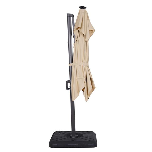 Xico 8 Ft Square Umbrella w/ Double Top w/ LED Light + 37" Large Base - California Furniture (Coachella, CA)