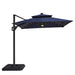 Xico 8 Ft Square Umbrella w/ Double Top w/ LED Light + 37" Large Base - California Furniture (Coachella, CA)