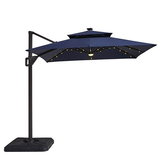 Xico 8 Ft Square Umbrella w/ Double Top w/ LED Light + 37" Large Base - California Furniture (Coachella, CA)