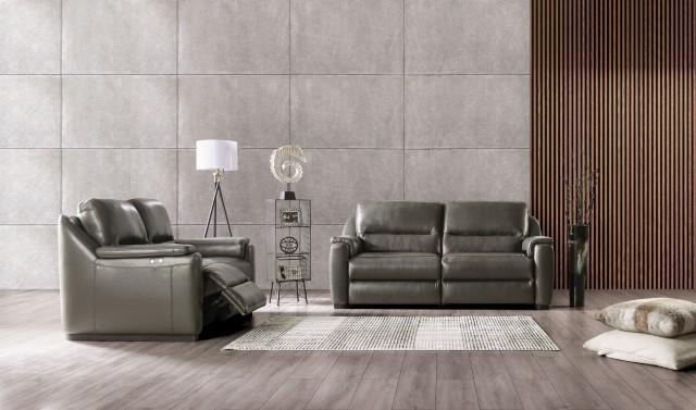 ALTAMURA Power Loveseat, Gray & Beige - California Furniture (Coachella, CA)