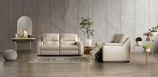 ALTAMURA Power Sofa, Gray & Beige - California Furniture (Coachella, CA)