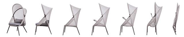 Alverta Foldable Chair Grey & Black (2/Ctn) - California Furniture (Coachella, CA)