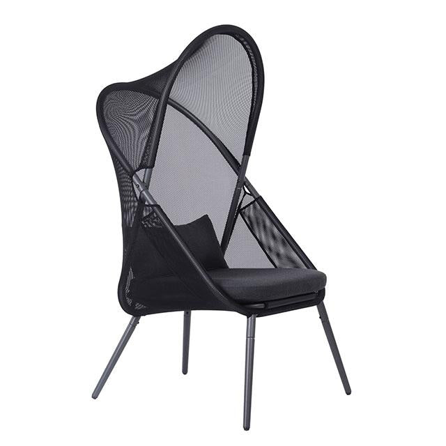 Alverta Foldable Chair Grey & Black (2/Ctn) - California Furniture (Coachella, CA)