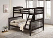 Brookings Twin/Full Bunk Bed White, Brown & Black - California Furniture (Coachella, CA)