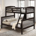 Brookings Twin/Full Bunk Bed White, Brown & Black - California Furniture (Coachella, CA)