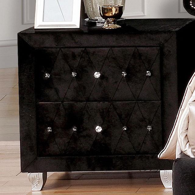Alzire Black & Blue Night Stand - California Furniture (Coachella, CA)