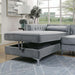 Amie Glam Gray & Black Sectional w/Storage - California Furniture (Coachella, CA)