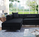 Amie Glam Gray & Black Sectional w/Storage - California Furniture (Coachella, CA)