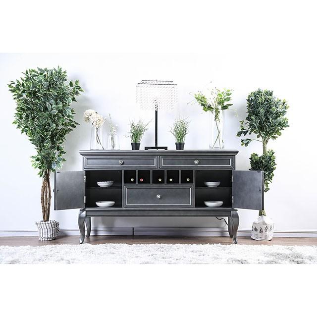 Amina Gray Server - California Furniture (Coachella, CA)