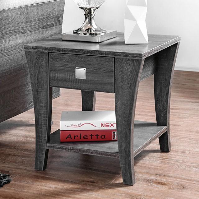 Amity Gray End Table - California Furniture (Coachella, CA)