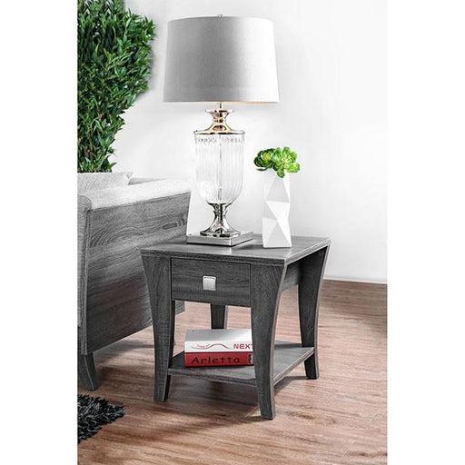 Amity Gray End Table - California Furniture (Coachella, CA)