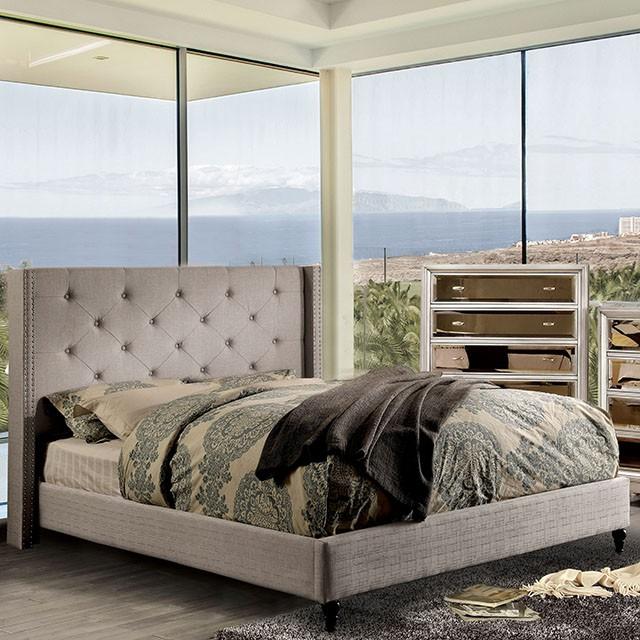 Anabelle E.King Bed Purple & Natural - California Furniture (Coachella, CA)