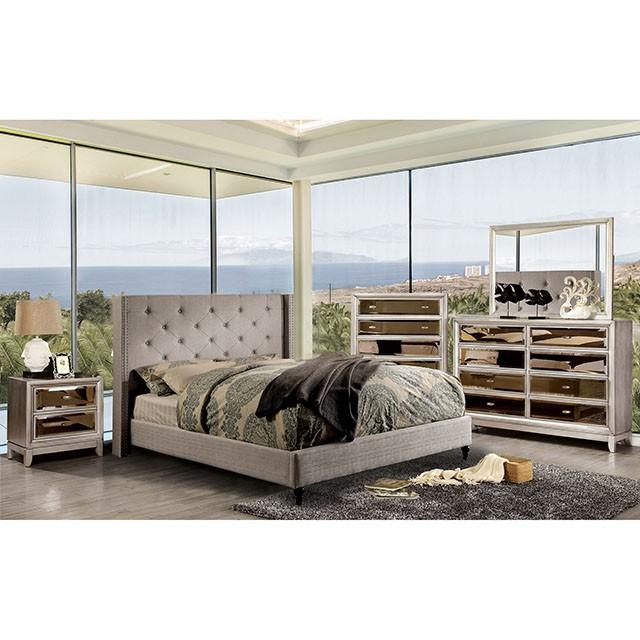 Anabelle E.King Bed Purple & Natural - California Furniture (Coachella, CA)