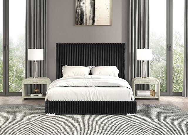 Cadwell E.King, Queen, & Full Bed White, Gray, & Black - California Furniture (Coachella, CA)