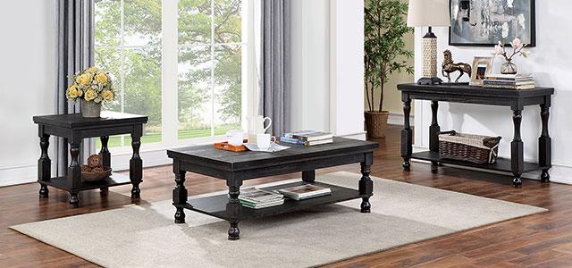 CALANDRA Sofa Table, Antique Black - California Furniture (Coachella, CA)