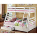 California II Cherry Twin/Full Bunk Bed w/ 2 Drawers Cherry, Walnut, Grey, &Oak - California Furniture (Coachella, CA)