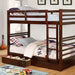 California Iv Black, Walnut, Gray, & White Twin/Twin Bunk Bed - California Furniture (Coachella, CA)