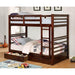California Iv Black, Walnut, Gray, & White Twin/Twin Bunk Bed - California Furniture (Coachella, CA)