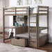 CALLISTUS Twin Workstation Loft Bed, White & Gray - California Furniture (Coachella, CA)