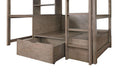 CALLISTUS Twin Workstation Loft Bed, White & Gray - California Furniture (Coachella, CA)