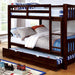 Cameron Dark Walnut, White & Gray Full/Full Bunk Bed - California Furniture (Coachella, CA)