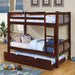 Cameron Dark Walnut, White & Gray Full/Full Bunk Bed - California Furniture (Coachella, CA)