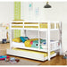 Cameron Dark Walnut, White & Gray Full/Full Bunk Bed - California Furniture (Coachella, CA)