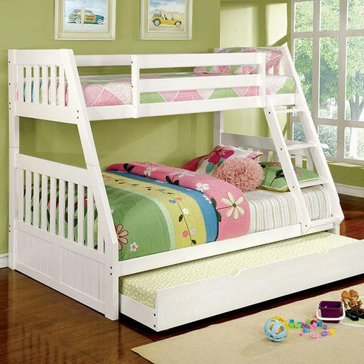 CANBERRA II White Twin/Full Bunk Bed - California Furniture (Coachella, CA)
