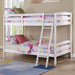 Candice Twin/Twin Bunk Bed White & Gray - California Furniture (Coachella, CA)