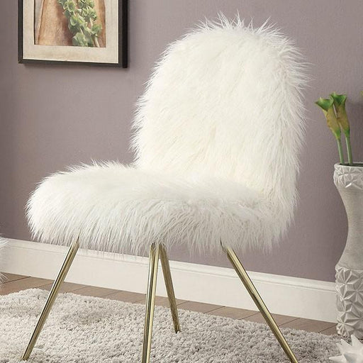 Caoimhe White/Gold Accent Chair - California Furniture (Coachella, CA)