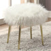 Caoimhe White/Gold Ottoman - California Furniture (Coachella, CA)