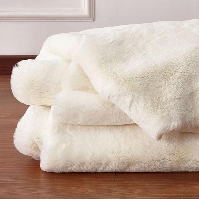 Caparica Off White Throw, Off White - California Furniture (Coachella, CA)