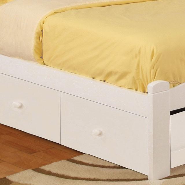 Caren White Twin Bed - California Furniture (Coachella, CA)