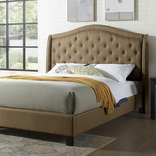 Carly Cal.King, E.King, Full, & Queen Bed Grey & Brown - California Furniture (Coachella, CA)