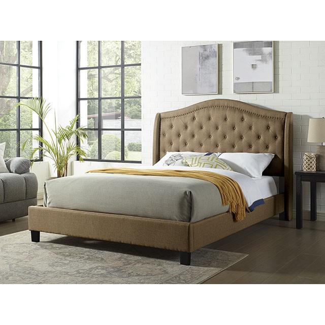 Carly Cal.King, E.King, Full, & Queen Bed Grey & Brown - California Furniture (Coachella, CA)