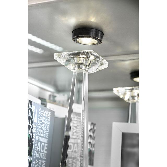 Carrollton Chrome Curio Cabinet - California Furniture (Coachella, CA)