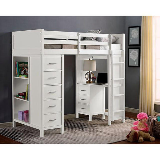 CASSIDY Twin Loft Bed w/ Drawers - California Furniture (Coachella, CA)