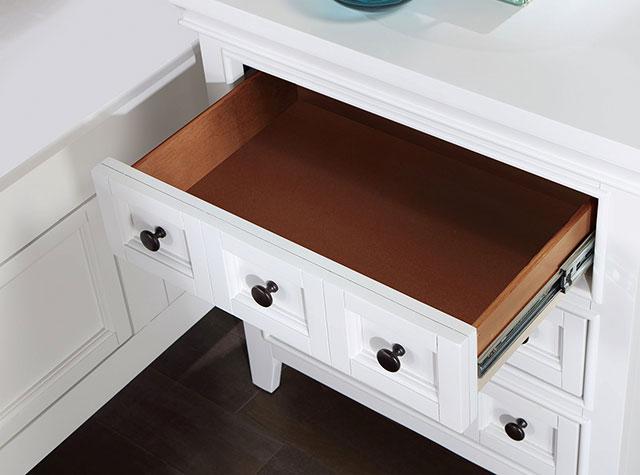 CASTILE Night Stand w/ USB, White - California Furniture (Coachella, CA)