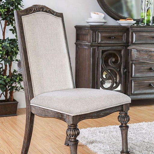 ARCADIA Rustic Natural Tone/ Ivory Side Chair (2/CTN) - California Furniture (Coachella, CA)