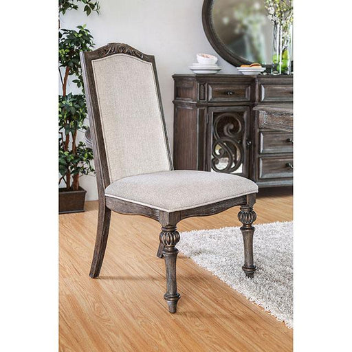 ARCADIA Rustic Natural Tone/ Ivory Side Chair (2/CTN) - California Furniture (Coachella, CA)