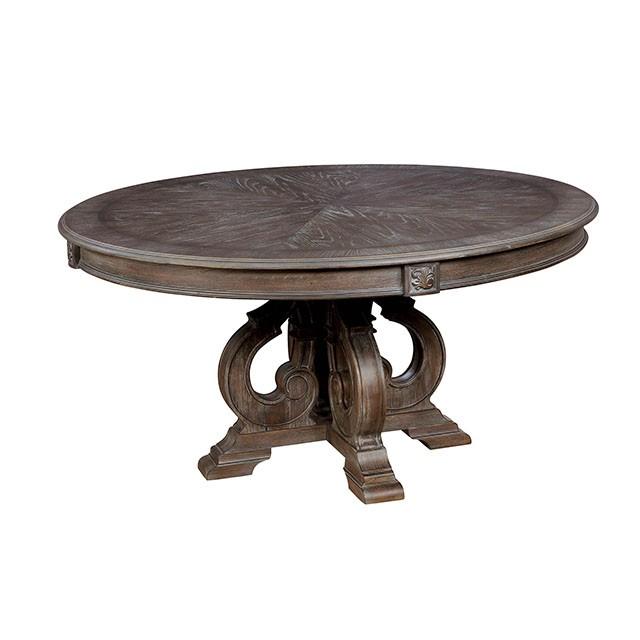 Arcadia Rustic Natural Tone Round Dining Table - California Furniture (Coachella, CA)